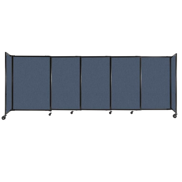 StraightWall Sliding Portable Partition 11'3" x 4' Ocean Fabric